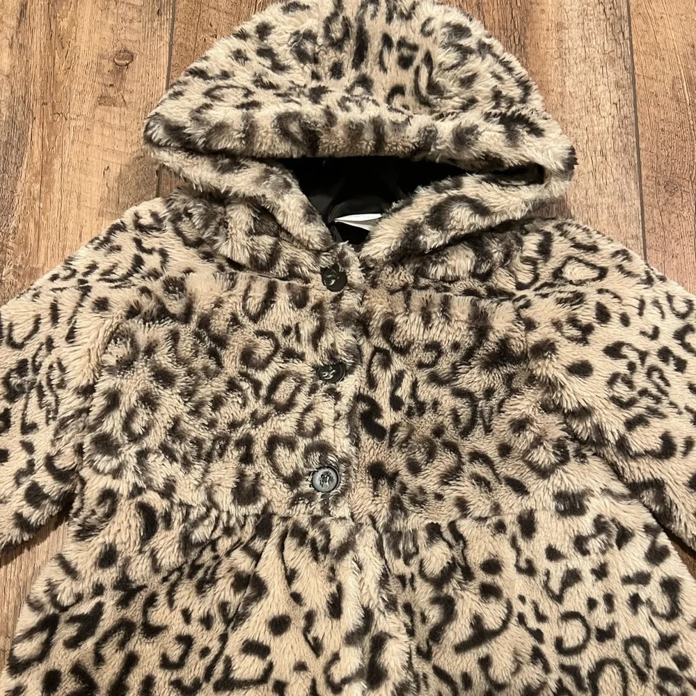 First Impressions Leopard Faux Fur Coat, Size 24 Months